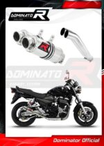 Dominator Εξατμίσεις Διπλά Τελικά GP1 S.Steel Suzuki GSX 1400  2001 - 2004 Με Σιγαστήρες