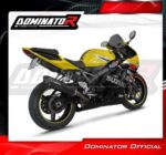 Dominator Εξάτμιση Τελικό HP6 Black S.Steel/Carbon End Suzuki GSXR 1000 2001 – 2004
