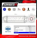 DOMINATOR Εξάτμιση HP1 BLACK για Honda VFR 800 Fi 1998-2001 - Image 5