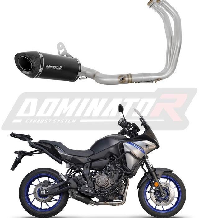 Yamaha Tracer 7 GT 2020 2023 EXHAUST Full System Muffler Auspuff Sportauspuff Silencer Echappement Silencieux Scarico Scarichi Escape Collector Manifold Wydech Tlumik HP8 BLACK DOMINATOR x