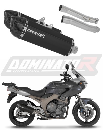 DOMINATOR HP1 BLACK Διπλή Εξάτμιση για Yamaha TDM 900 2002-2014 | YA185DFBL