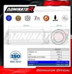 Dominator Εξάτμιση Τελικό GP S.Steel Suzuki GSF BANDIT 600  2000 – 2004 Με Σιγαστήρα (DB Killer)