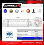 Dominator Εξάτμιση Τελικό HP6 Titanium/Carbon End Suzuki GSF BANDIT 600  2000 – 2004 Με Προδιαγραφές Θορύβου