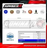 Εξάτμιση Τελικό Dominator GSF Black Suzuki GSF BANDIT 600 1995 – 1999 Με Σιγαστήρα(DB Killer)