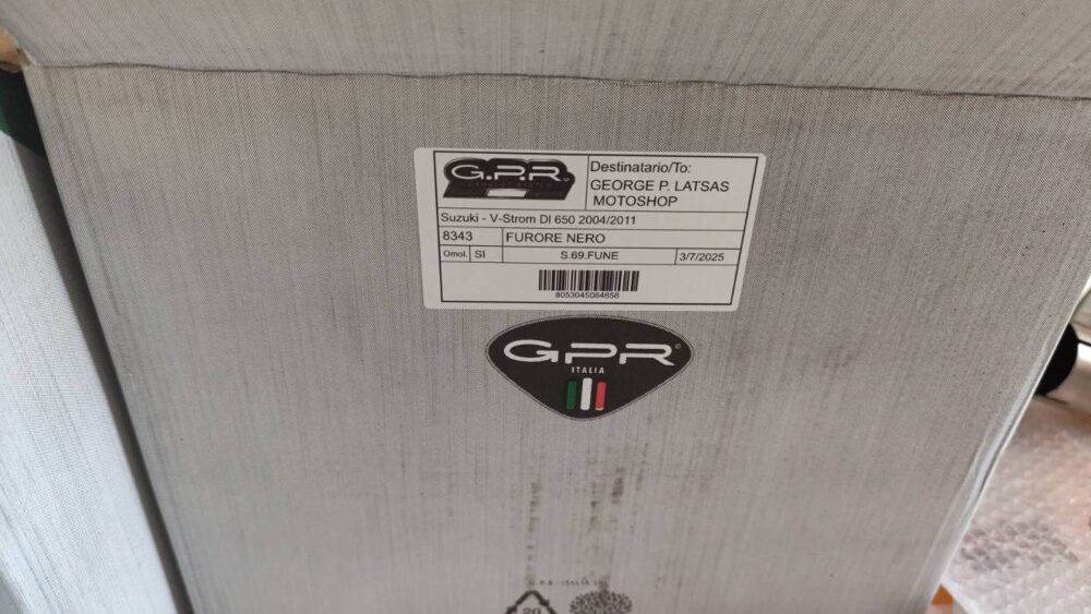 Gpr Εξάτμιση Ημιολόσωμη Furore Black Suzuki V Strom 650 2004 – 2011