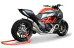 HP CORSE Εξάτμιση Διπλά Τελικά HYDROFORM SATIN Ducati Diavel 2011-2016 Evolution Line