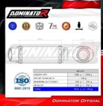Dominator Διπλά Τελικά HP3 Black/Carbon End Yamaha MT-03 660 2006-2013 - Image 3