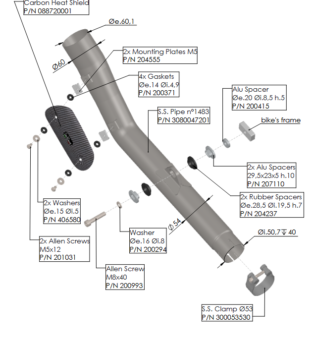 LeoVince Cat Eliminator (Link Pipe) για Kove 450 Rally 2023-2024