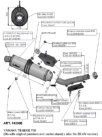 LeoVince LV One EVO Black Edition Εξάτμιση Yamaha Tenere 700 / World Raid / Rally / Extreme / Explore (2019-2026)