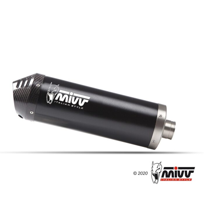 MIVV Εξάτμιση Oval Black Inox Carbon για Kove 800X (2024-2026)