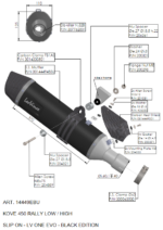 LeoVince Εξάτμιση LV ONE EVO Black Edition για KOVE 450 Rally (2023-2024)