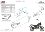 MIVV Εξάτμιση Dakar Inox για Husqvarna Norden 901 2022-2025 (HU.002.LEKX)
