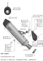 LeoVince Εξάτμιση LV One Evo Black Edition για Kove 800X PRO / ADV / Rally (2024-2026)