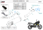 MIVV Εξάτμιση Dakar Inox για Husqvarna Norden 901 2022-2025 (HU.002.LEKX)