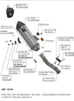 LeoVince Εξάτμιση LV-14 Black Edition για Husqvarna Norden 901 2022-2026 (15618B)
