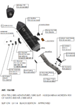 LeoVince Εξάτμιση LV-14 Black Edition για Husqvarna Norden 901 2022-2026 (15618B)