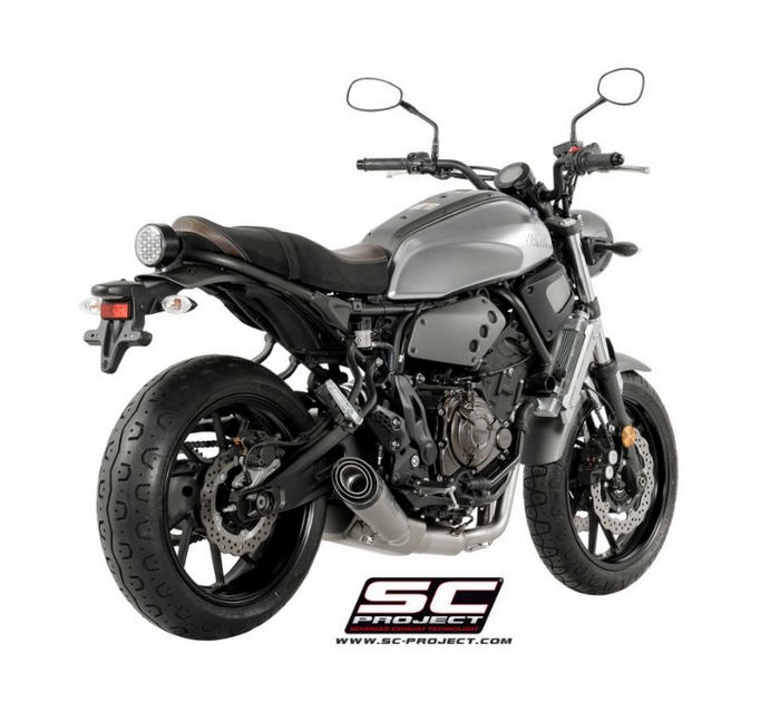 SC-Project Ολόσωμη Εξάτμιση (Full System) Yamaha XSR 700 2016-2020 S1 Titanium Μαύρη Euro 4