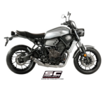 SC-Project Ολόσωμη Εξάτμιση (Full System) Yamaha XSR 700 2016-2020 S1 Titanium Μαύρη Euro 4