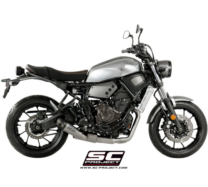 SC-Project Ολόσωμη Εξάτμιση (Full System) Yamaha XSR 700 2016-2020 S1 Titanium Μαύρη Euro 4