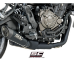 SC-Project Ολόσωμη Εξάτμιση (Full System) Yamaha XSR 700 2016-2020 S1 Titanium Μαύρη Euro 4