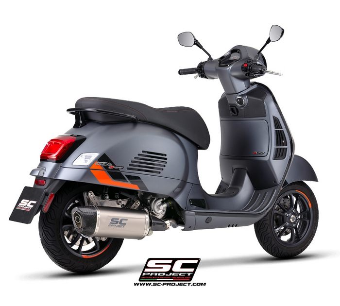 SC-Project Εξάτμιση Vespa GTS 310 / GTV 310 2025-2026 Tourer Titanium Matt Black