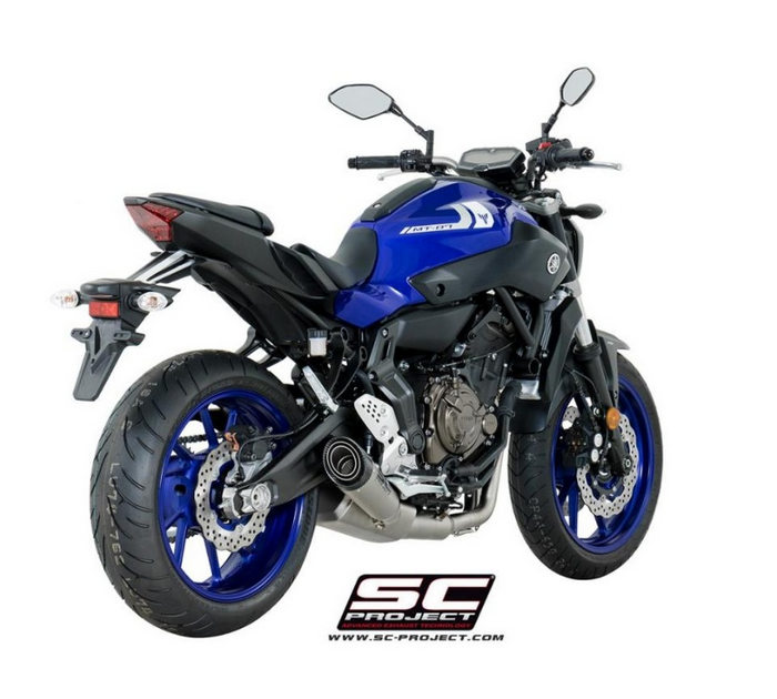 SC-Project Ολόσωμη Εξάτμιση (Full System) S1 Titanium Black Yamaha MT-07 2017-2020 Euro 4