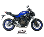 SC-Project Ολόσωμη Εξάτμιση (Full System) S1 Titanium Black Yamaha MT-07 2017-2020 Euro 4