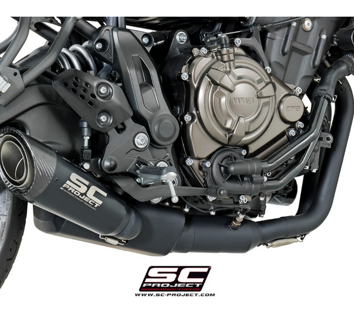 SC-Project Ολόσωμη Εξάτμιση (Full System) S1 Titanium Black Yamaha MT-07 2017-2020 Euro 4