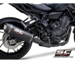 SC-Project Ολόσωμη Εξάτμιση (Full System) SC1-S Carbon Black Yamaha MT-07 2021-2024 Euro 5 | 2troxo.gr