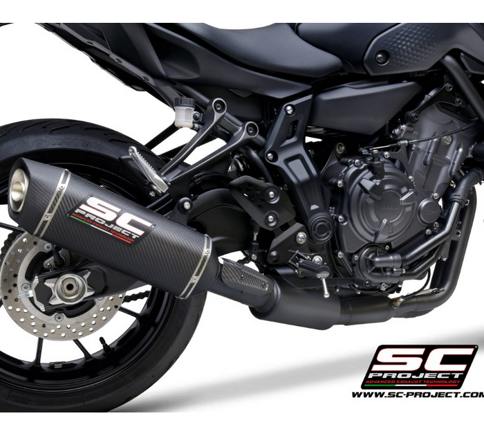 SC-Project Ολόσωμη Εξάτμιση (Full System) SC1-S Carbon Black Yamaha MT-07 2021-2024 Euro 5 | 2troxo.gr