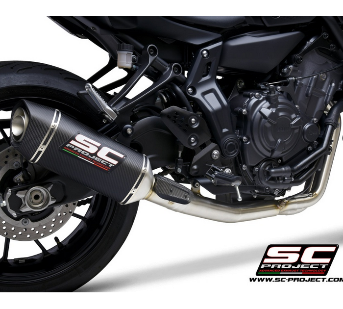 SC-Project Ολόσωμη Εξάτμιση (Full System) SC1-S Carbon Yamaha MT-07 2021-2024 | 2troxo.gr