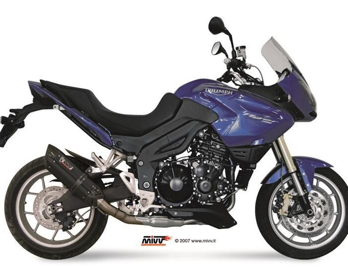 MIVV Εξάτμιση Suono Inox Μαύρη Χαμηλής Τοποθέτησης (Slip-On) TRIUMPH TIGER 1050 2007-2012