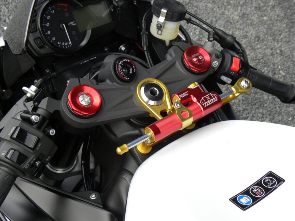 Hyperpro Σετ Σταμπιλιζατέρ Τιμονιού + Βάση για Kawasaki ZX-6R 636 2013–2025