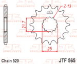 JT Σετ Αλυσίδας & Γρανάζια με DID 520VX3 (15/46 – 114) Kawasaki Z650 / Ninja 650 2017-2025 - Image 2