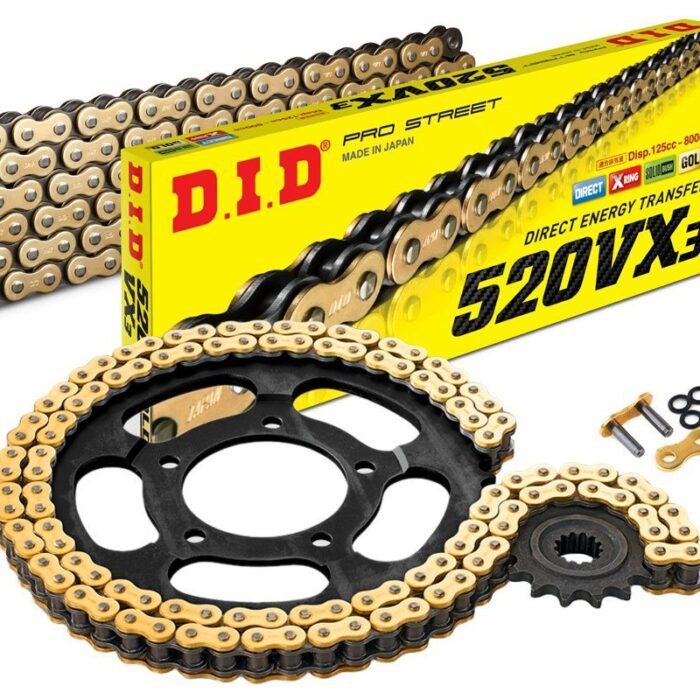 JT Σετ Αλυσίδας & Γρανάζια με DID 520VX3 (15/46 – 114) Kawasaki Z650 / Ninja 650 2017-2025