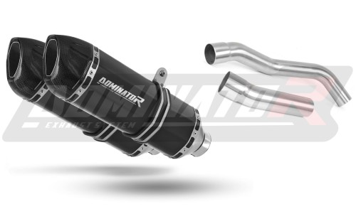 DOMINATOR Διπλές Εξατμίσεις για Kawasaki Z1000 2007-2009 HP1 BLACK