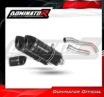DOMINATOR Διπλές Εξατμίσεις για Kawasaki Z1000 2007-2009 HP1 BLACK (Εγκεκριμένες)