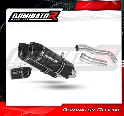 DOMINATOR Διπλές Εξατμίσεις για Kawasaki Z1000 2007-2009 HP1 BLACK (Εγκεκριμένες)