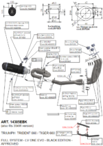 LeoVince Εξάτμιση Ολόσωμη (Full System) LV ONE EVO Black Edition Triumph Trident 660 / Tiger Sport 660 2021-2024 - Image 10