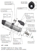 LeoVince Εξάτμιση Triumph Tiger 850 / 900 2020-2023 LV One Evo Black Edition (14352EB)