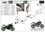 MIVV Ολόσωμη εξάτμιση (Full System) MK3 Black Kawasaki Z650 / Ninja 650 2017-2023 (K.044.SM3B)