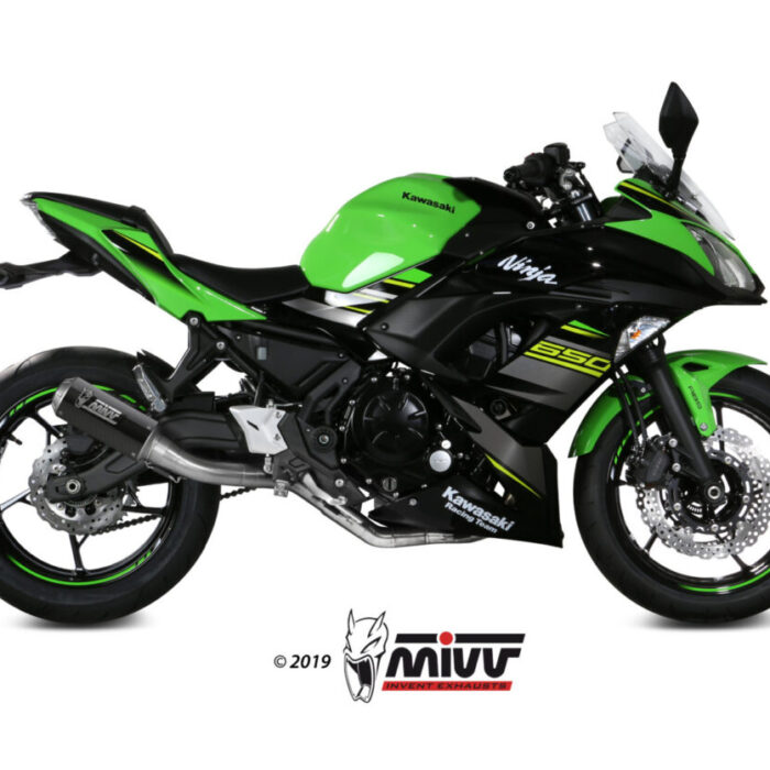 MIVV Ολόσωμη εξάτμιση (Full System) MK3 Black Kawasaki Z650 / Ninja 650 2017-2023 (K.044.SM3B)