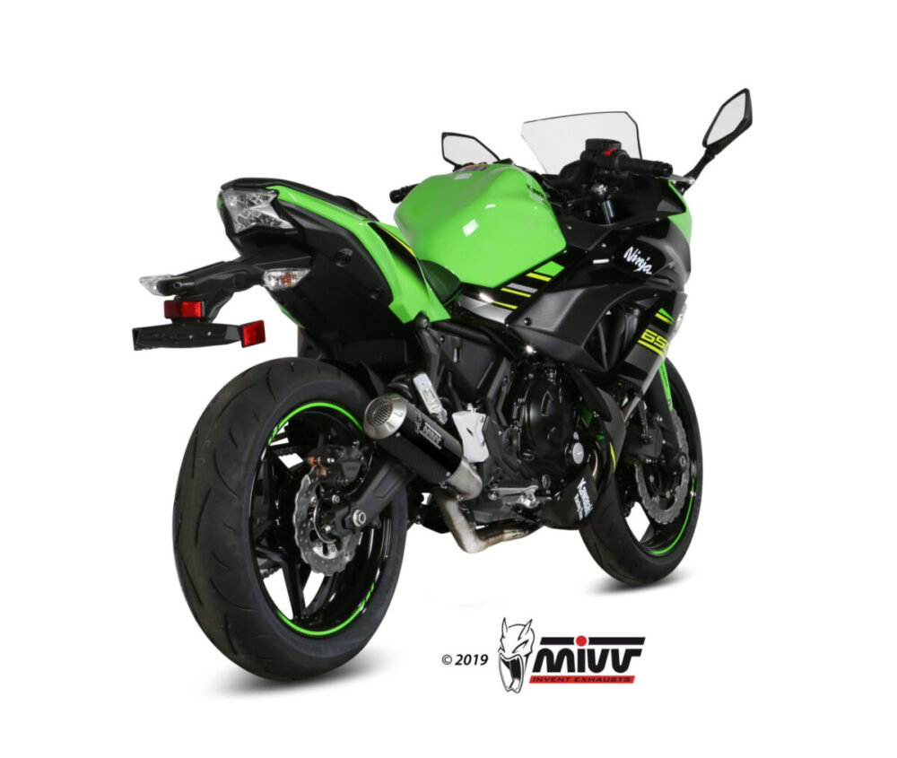 MIVV Ολόσωμη εξάτμιση (Full System) MK3 Black Kawasaki Z650 / Ninja 650 2017-2023 (K.044.SM3B)