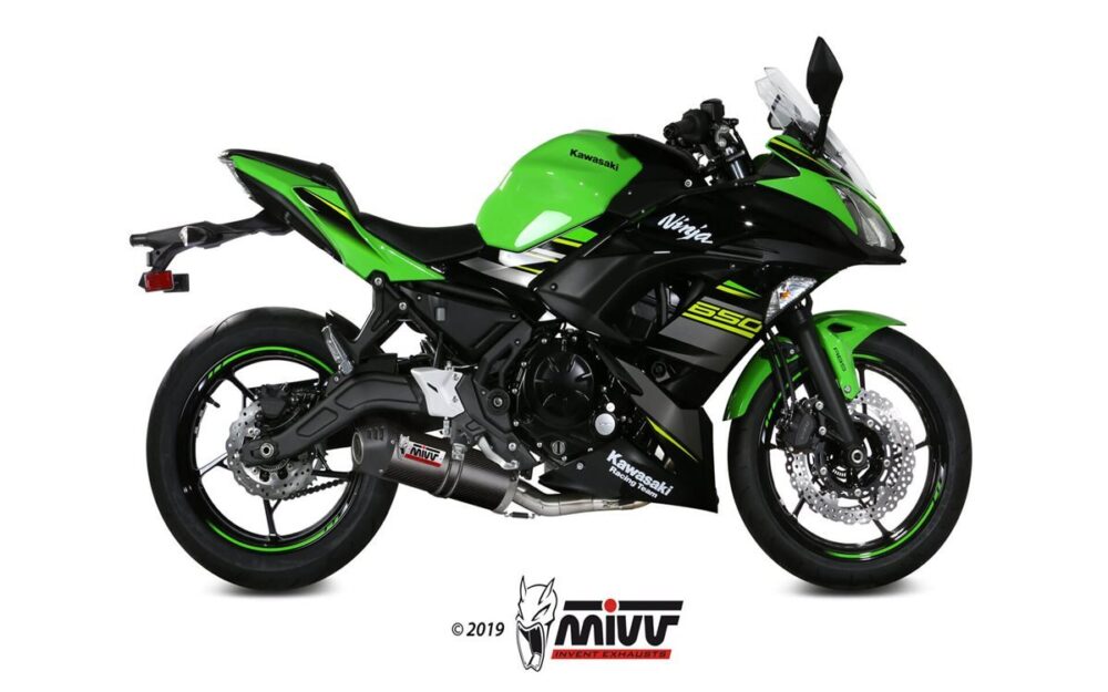 MIVV Ολόσωμη εξάτμιση (Full System) OVAL Carbon Kawasaki Ninja 650 / Z650 2017-2023 (K.044.L3C)