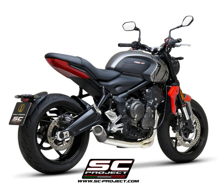 SC-Project Ολόσωμη εξάτμιση (Full System) CR-T Carbon Triumph Trident 660 2021-2024 (T26A-CDE38CR)