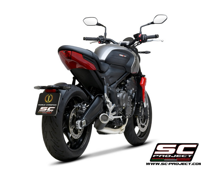 SC-Project Ολόσωμη εξάτμιση (Full System) CR-T Titanium Triumph Trident 660 2021-2024 (T26A-CDE38TR)