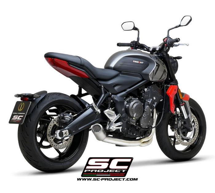 SC-Project Ολόσωμη εξάτμιση (Full System) CR-T Titanium Triumph Trident 660 2021-2024 (T26A-CDE38TR)