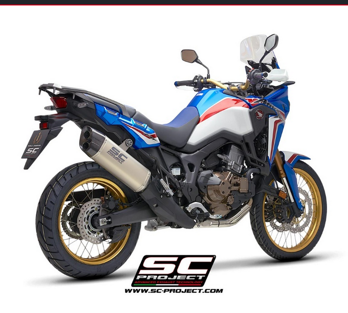 SC-Project Εξάτμιση Honda Africa Twin CRF1000L 2016-2019 Adventure Titanium Matt Black Slip-On