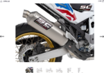 SC-Project Εξάτμιση Honda Africa Twin CRF1100L 2024-2026 Rally Raid Titanium Slip-On