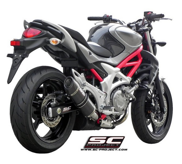 SC-Project Εξάτμιση Oval Titanium S08A-12T Suzuki Gladius 650 2009-2015 Slip-On